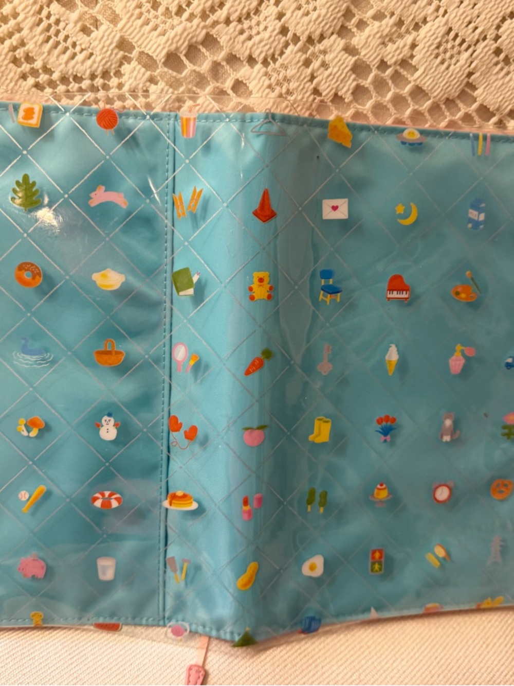 Turquoise and Coral Hobonichi A5 Cover & Cover on Cover - Picture 9 of 9